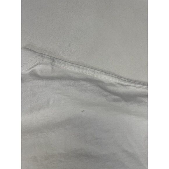 VINTAGE Nike White Tag Big Swoosh Graphic T-shirt Men Large White 90s - Picture 7 of 9